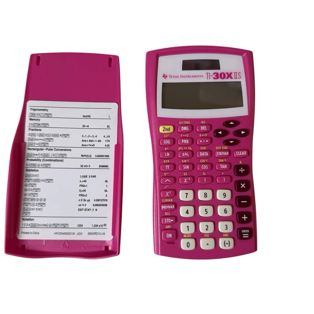 Texas Instruments TI-30X IIS Scientific Calculator w/Cover‎ - Pink Fuchsia